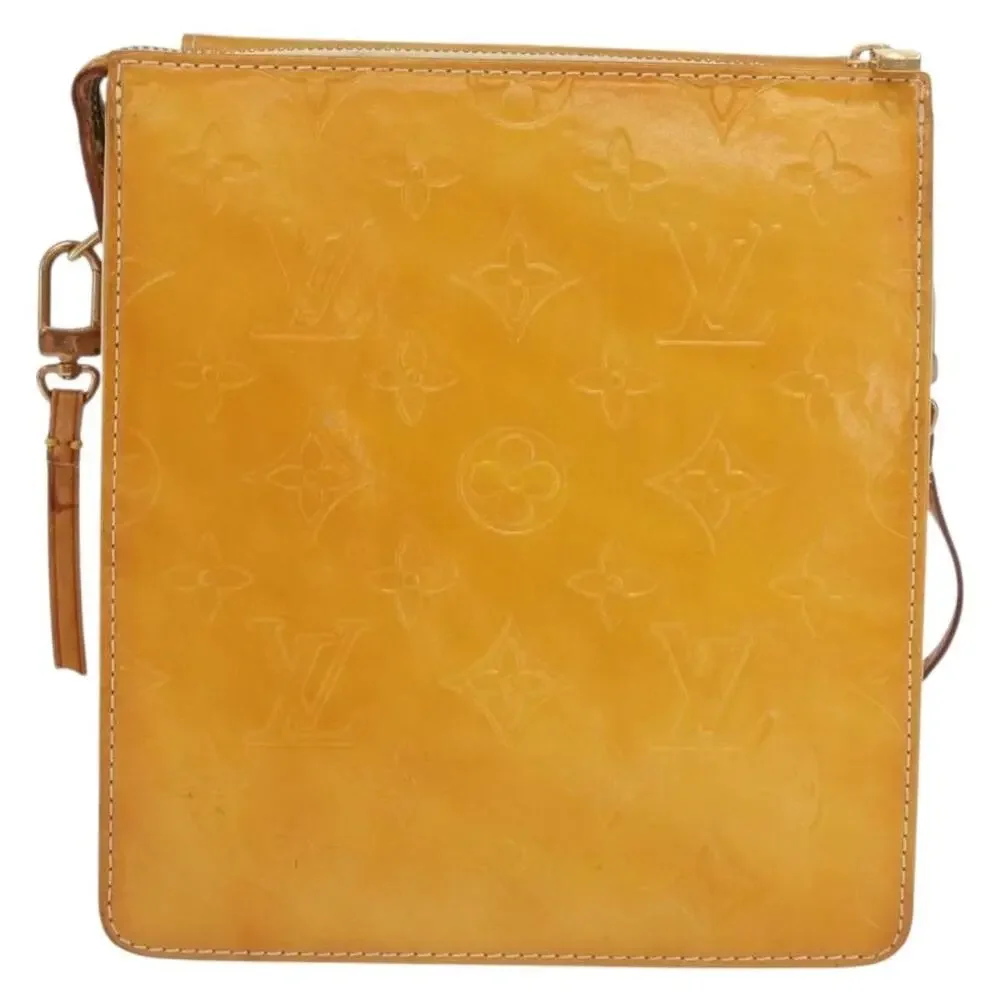 Louis Vuitton Monogram Vernis Motto Pouch Lime Yellow